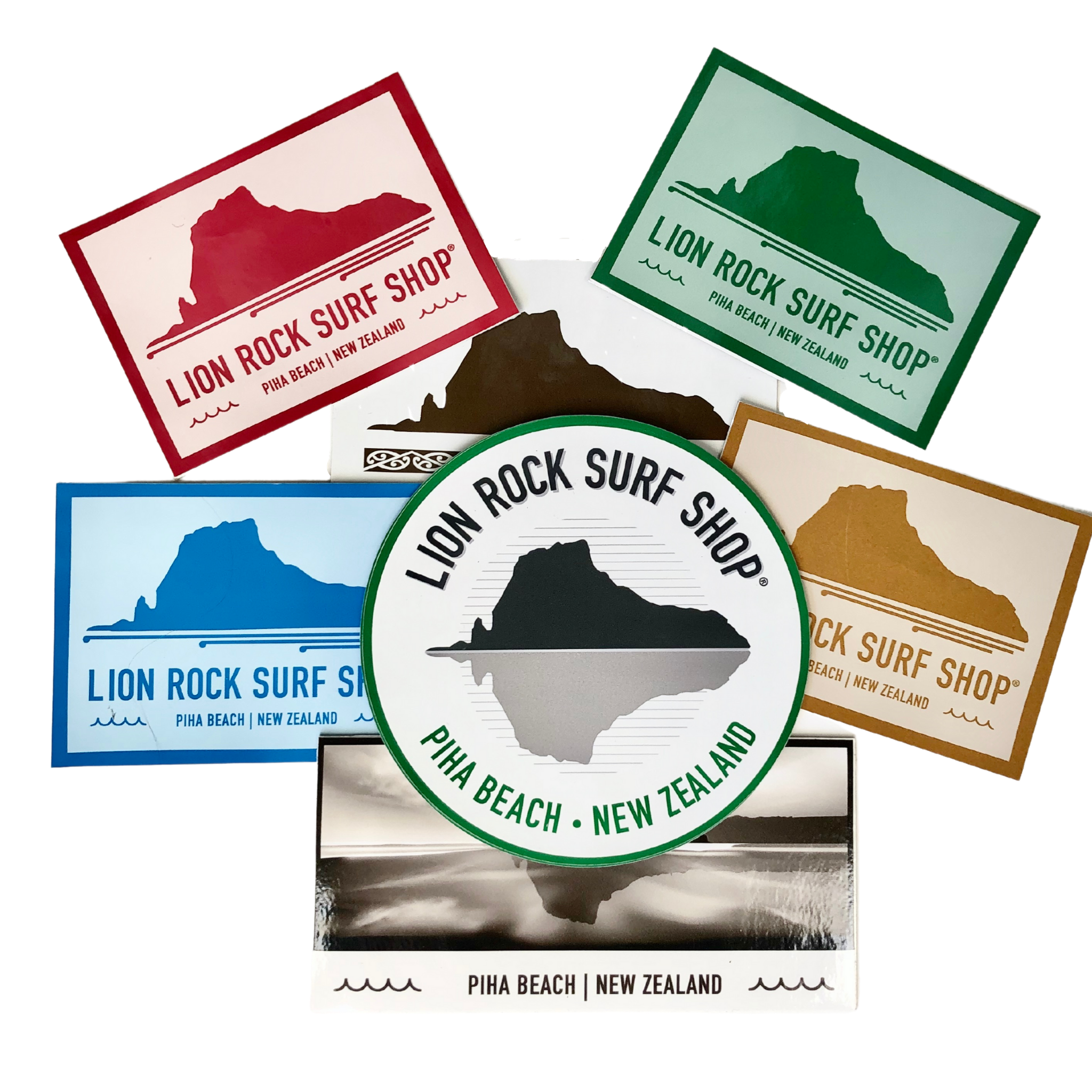 Lion Rock Surf Shop, Piha souvenir stickers - single